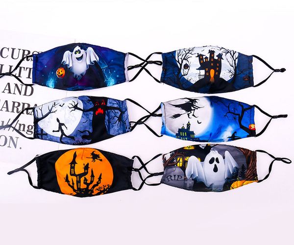 

halloween chintz printed mask can be washed repeatedly masks for men and women