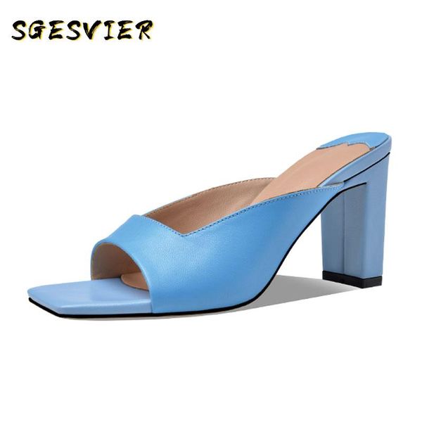 

sandals sgesvier sweet design women's summer shoes 2021 genuine leather thick heels cool wedding casual famale woman, Black