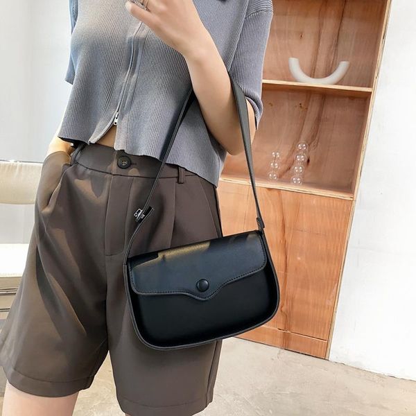 

evening bags small soft pu leather shoulder for women 2021 summer travel simple handbag fashion luxury solid color crossbody purses