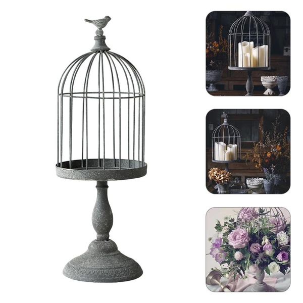 

candle holders 1pc birdcage stand unique holder retro decoration