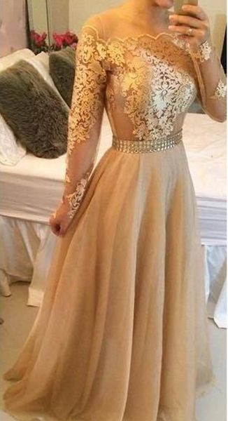 

new modest 2021 champagne arabic formal evening es gold lace chiffon plus size vestidos de novia prom special occasion gowns ptqe, Black;red
