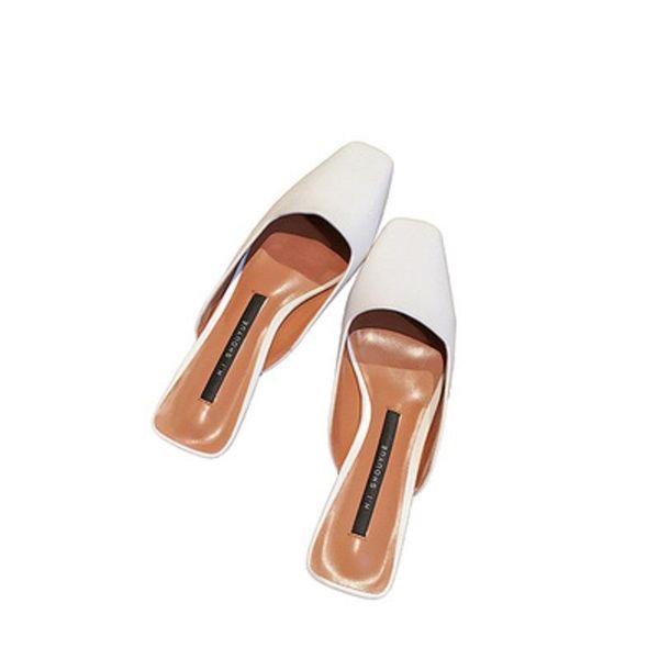 

slippers 2021 summer ladies sandals and wild comfortable breathable wear flat pointed baotou female, Black