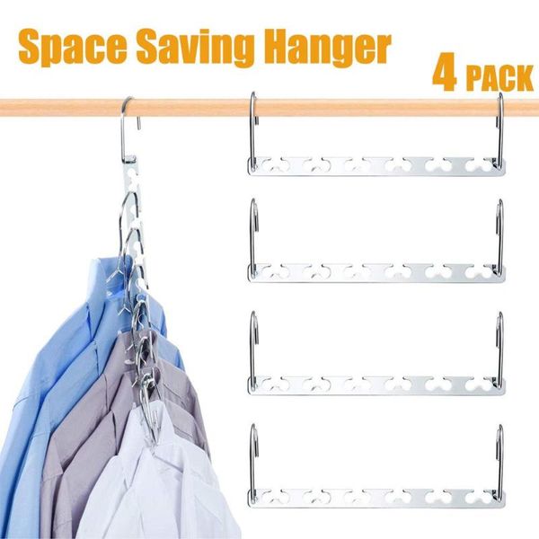

hangers & racks 4 pcs folding shirts coat clothes hanger holders save space non-slip clothing organizer practical for
