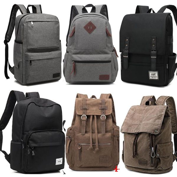 

backpack 14-inch leisure travel bag student canvas large-capacity