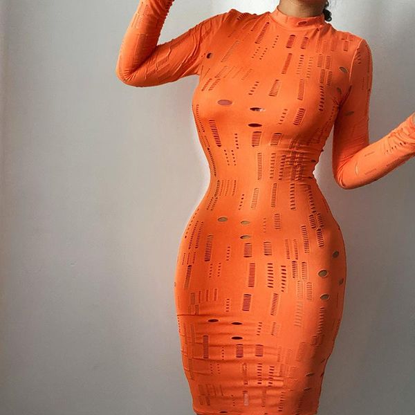 

casual dresses y2k autumn half high collar long sleeve bodycon dress women irregularity hollow out midi fashion streetwear, Black;gray
