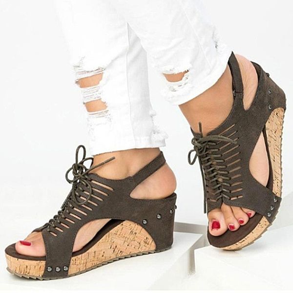 

dress shoes platform sandals wedges for women heels sandalias mujer summer clog womens espadrilles gladiator 2021, Black