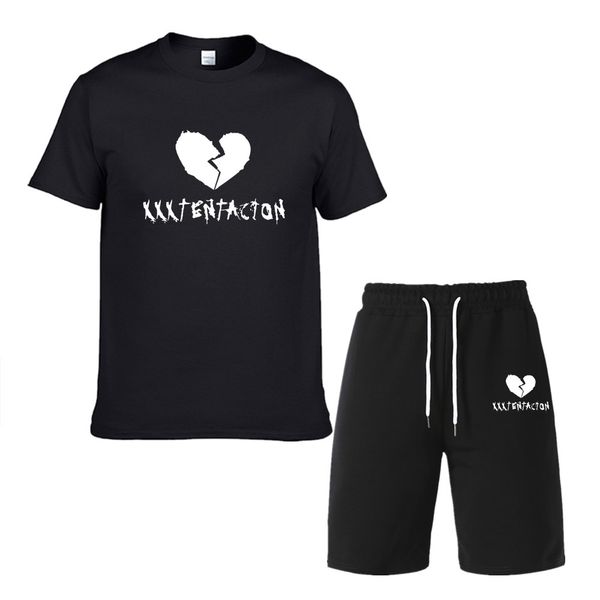 

print suits men's t shirts shorts two pieces sets summer fashion casual kg-78, Gray