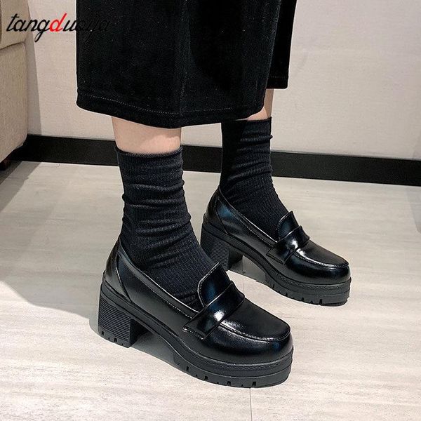 Scarpe eleganti Donna Ragazza Uniforme Uwabaki Giapponese JK Punta tonda Ragazze Studentesse Lolita Cosplay Tacco basso