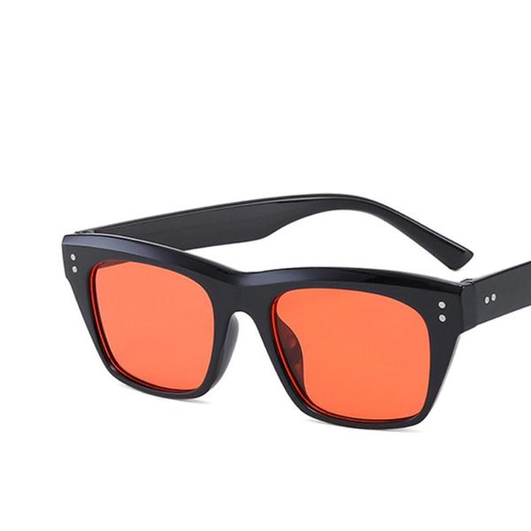 

sunglasses classic square for men women vintage brand designer colorful lens eyewear stylish shade masculino uv400, White;black
