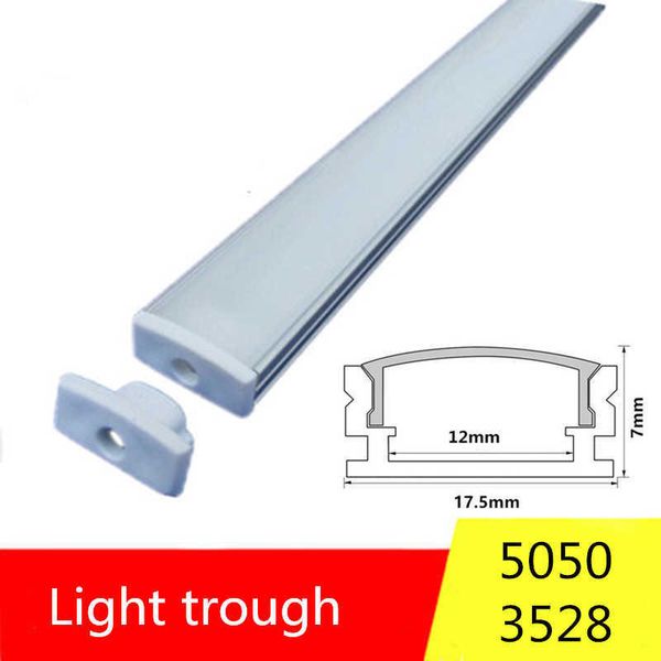 

2-30 sets / pack 0.5 m 12 mm with aluminum profiles for 5050 5630 led strip aluminum alloy flat shell + pc cover
