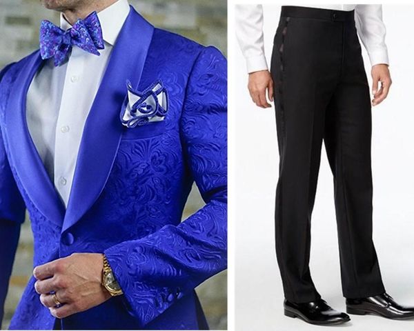 

men's suits & blazers handsome embossing groomsmen shawl lapel groom tuxedos men wedding/prom/dinner blazer(jacket+pants+tie) 337, White;black