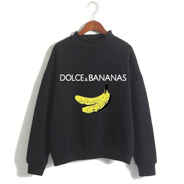 

women funny bananas brand hoodies female social kpop hoodies & sweatshirts 90s lady yong girl drop ship, Black