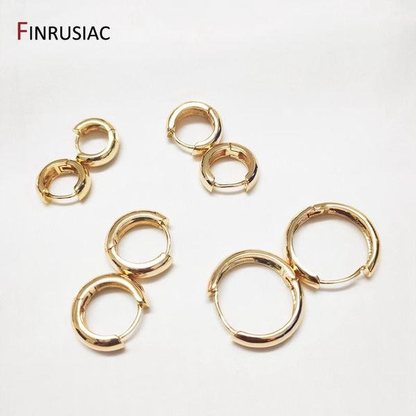 

hoop & huggie elegant simple round gold earrings for women 2021 trend earring hoops jewelry accessories, Golden;silver