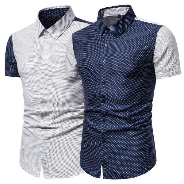 

men's 2021 shirt summer short sleeve male new style comfortable cotton man shirts e5ij, White;black