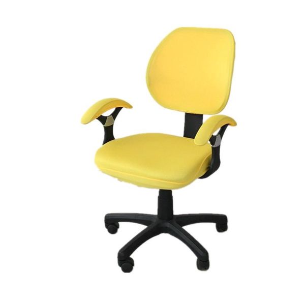 

chair covers fashion arm with armrest cover solid color elastic seat case office computer slipcover 4pcs/set