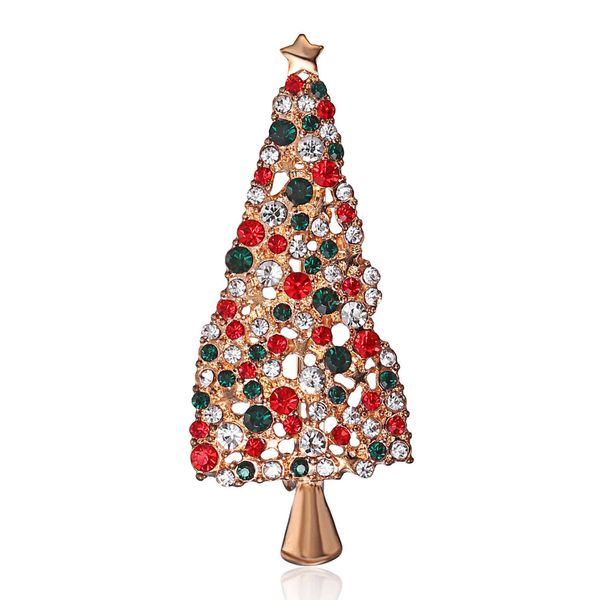

christmas alloy rhinestone tree brooch series