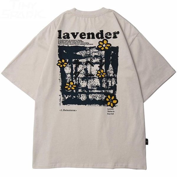 

men's t-shirts men t shirt streetwear harajuku floral t-shirt oversize summer short sleeve tshirt loose cotton tees clothes clothing, White;black