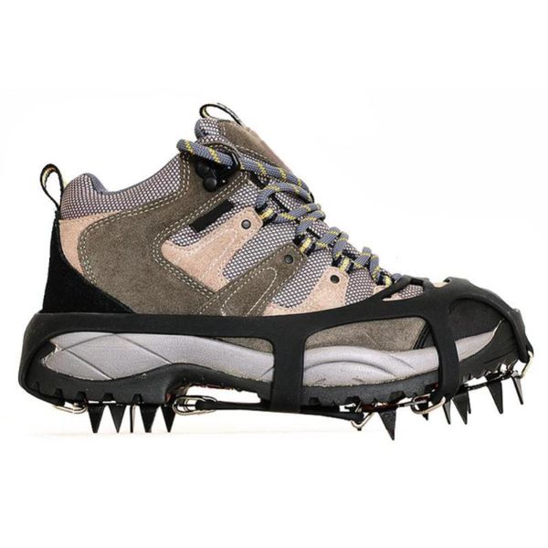 

cords, slings and webbing 1 pair 18-teeth winter hiking climbing chain cleats snow non-slip shoes crampons anti slip cover