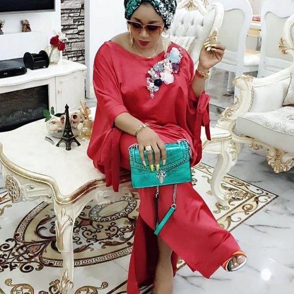 

dresses for women applique robe africaine african dashiki fashion printed long cloth maxi dressed in africa clothes jzdv, Red