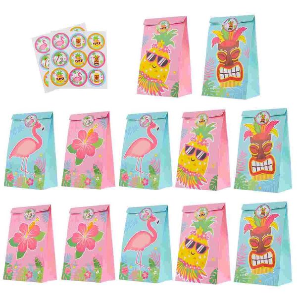 

gift wrap 12pcs hawaii themed cartoon pattern packaging bags candy