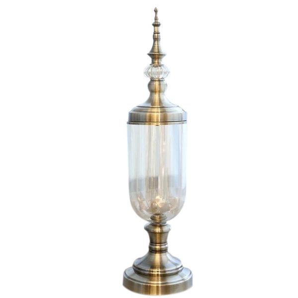 

vases european retro glass metal vase modern artist residence decorative artificial flower wedding large gold +