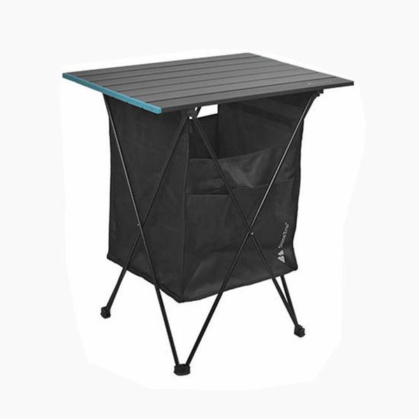 

camp furniture outdoor folding picnic table with seat pocket portable camping desk tableware clothes storage bag for hiking
