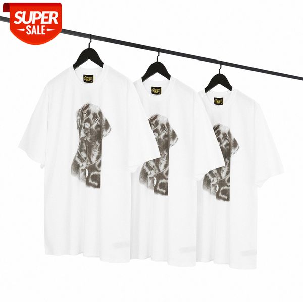 

smiley labrador retriever pattern crew neck short sleeve #di1s, White;black