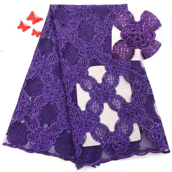 

ribbon royal blue african lace fabric 2021 french mesh beaded stones nigerian swiss for dress, Pink;blue