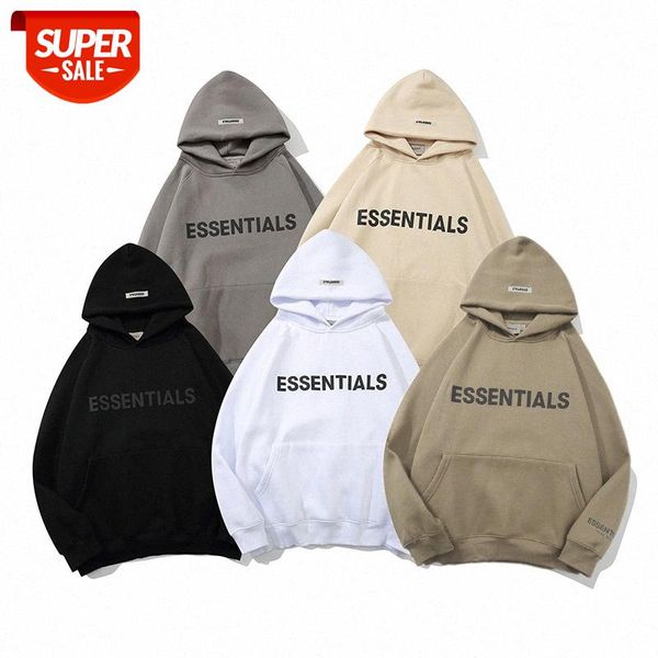 

eentials double line sweatshirt reflective jacket letter hoodie #r74i, Black