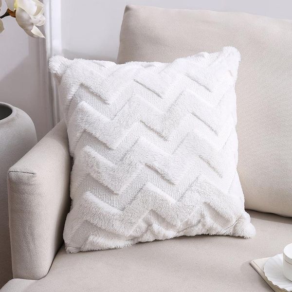 

pillow nordic plush throw double sided living room sofa backrest pillows square bed back cushions decorative household