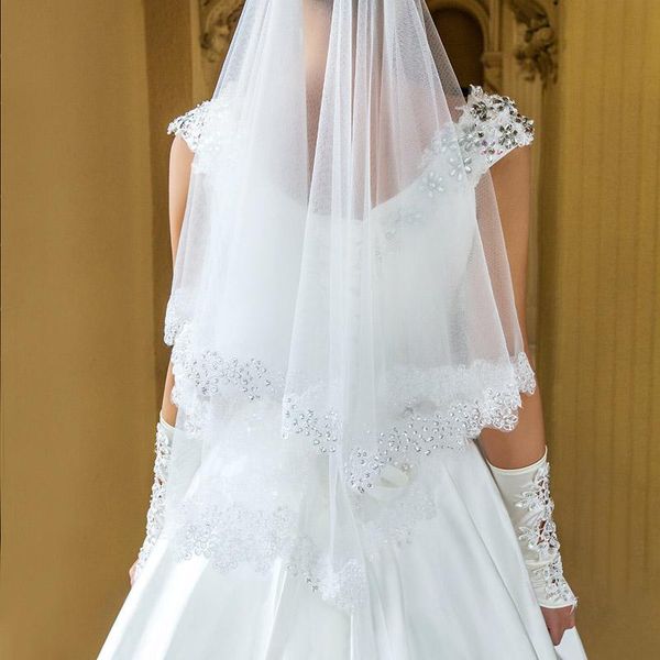 

bridal veils wedding dress accessory lace short 004, Black