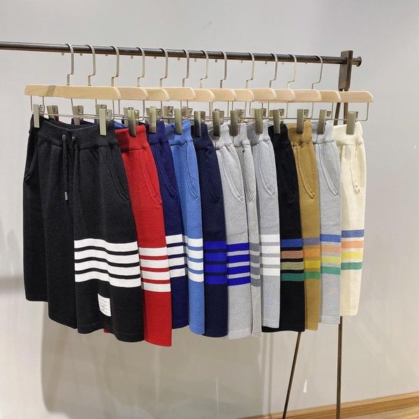 

men's shorts men women fashion brand casual summer ice material solid sports trousers tracksuit bottoms hollow out, White;black