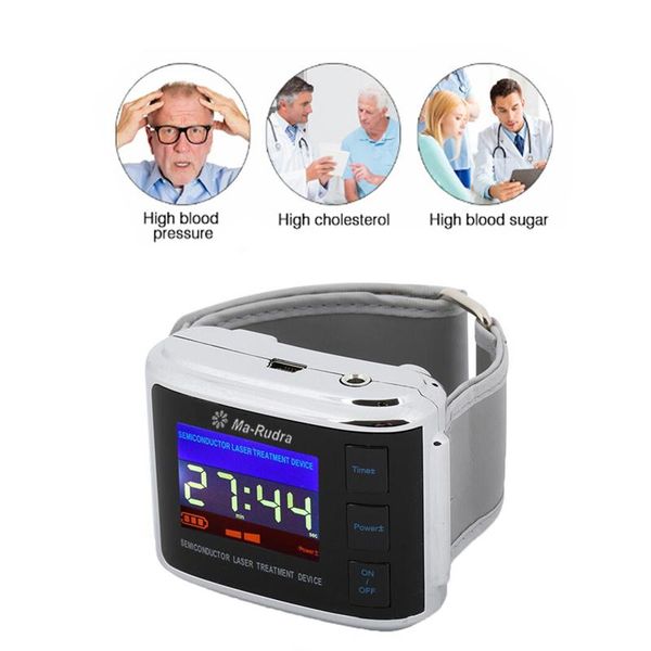 

electric massagers ce blood circulation machine 650nm wrist watch laser therapy device for reducing pressure