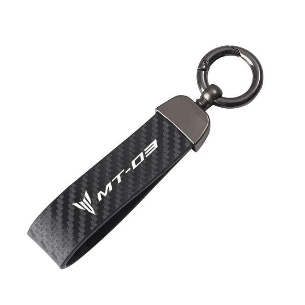 

keychains for yamaha mt03 mt-03 motorcycle accessories lanyard key carbon fiber ring, Silver