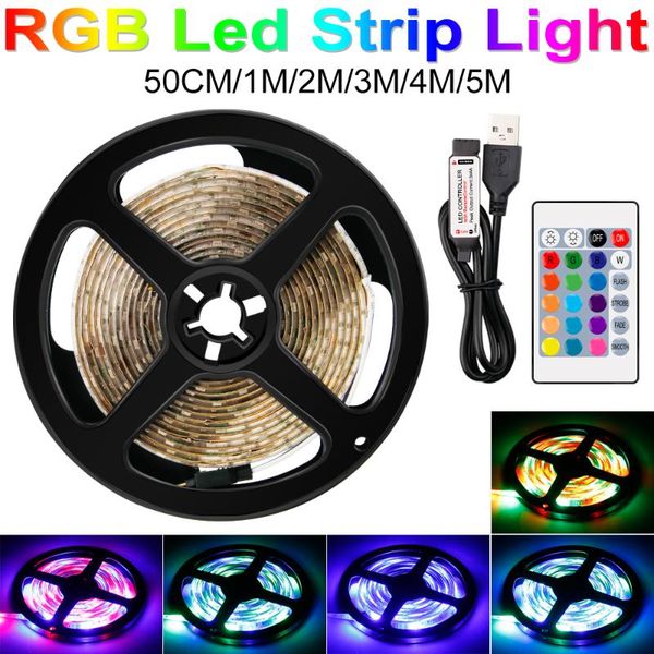 

strips dc 5v rgb usb strip led light for room 2835 ribbon diode tape 0.5m 1m 2m 3m 4m 5m waterproof tv backlight decoration