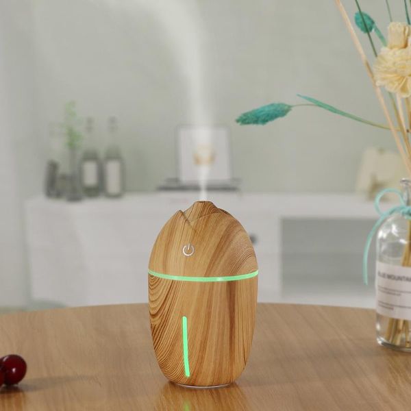 

essential oils diffusers usb mini air humidifier portable car aroma oil diffuser wood grain electric lamp fog mist maker