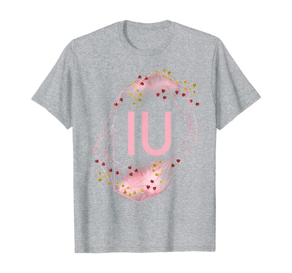 

korean k-pop i love you hand letters iu together t-shirt, White;black