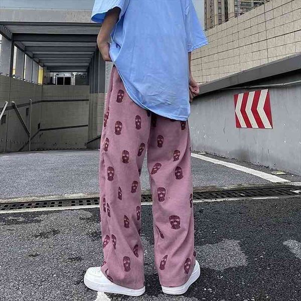 

cyber ghetto y2k skeleton pants fairy core e-girl women autumn wideleg aesthetics pink indie plus size streetwear, Black;white