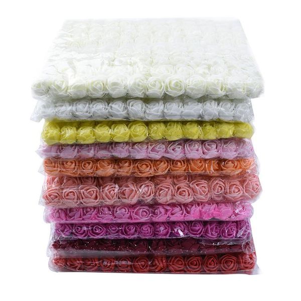 

144 pcs mini pe multicolor fake foam rose artificial flowers christmas wreath decor for home wedding diy new ye jlljin