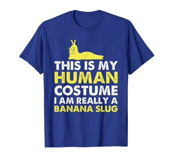 

this is my human costume i'm really a banana slug t-shirt, White;black