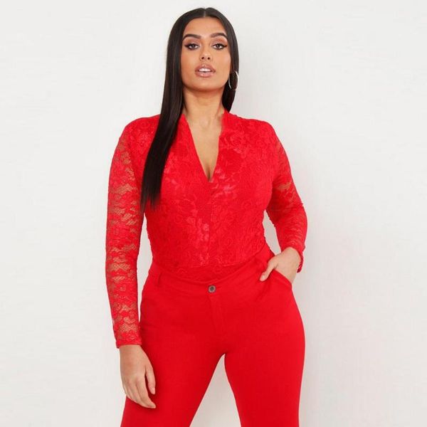 

women's jumpsuits & rompers kissmilk plus size women bodysuits regular lace, Black;white