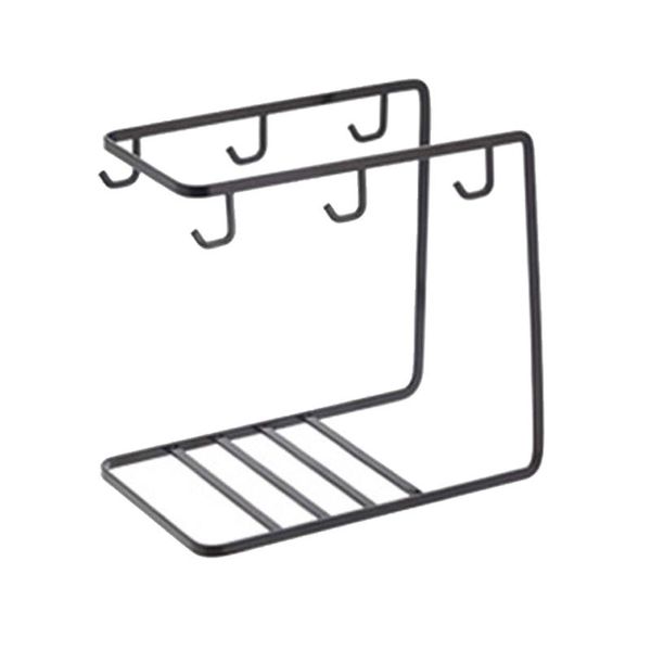 

hooks & rails drying rack cup holder save space universal kitchen storage deskdiy metal with 6 durable cabinet standing