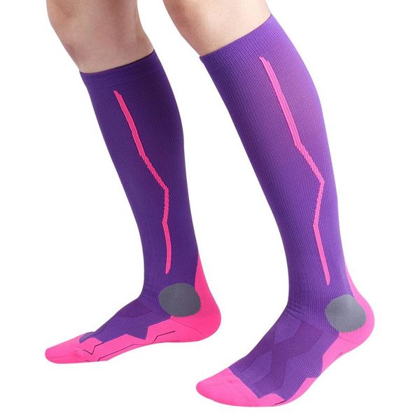 

sports socks selling calf shaping compression with increasing pressure design elastic support stockings for women men, Black