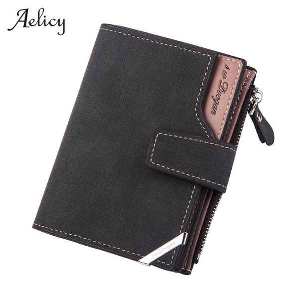 

wallets aelicy men solid color multi card position wallet luxury designer mens leather pu bifold short hasp vintage, Red;black
