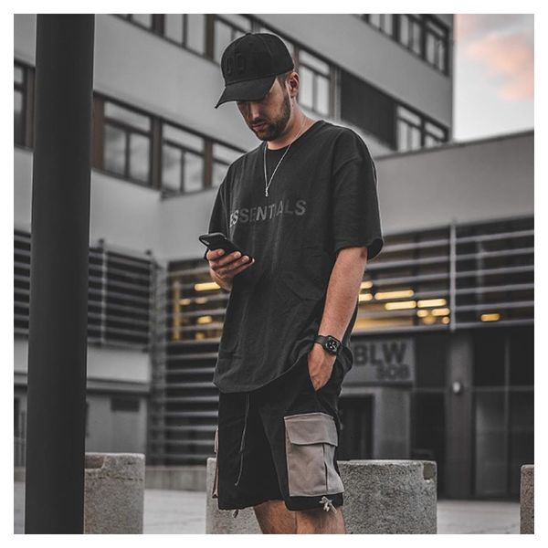 

2021 early autumn new o-neck t-shirt men and women 3d letter printed 1:1 fog t shirts street tees kpnn, White;black