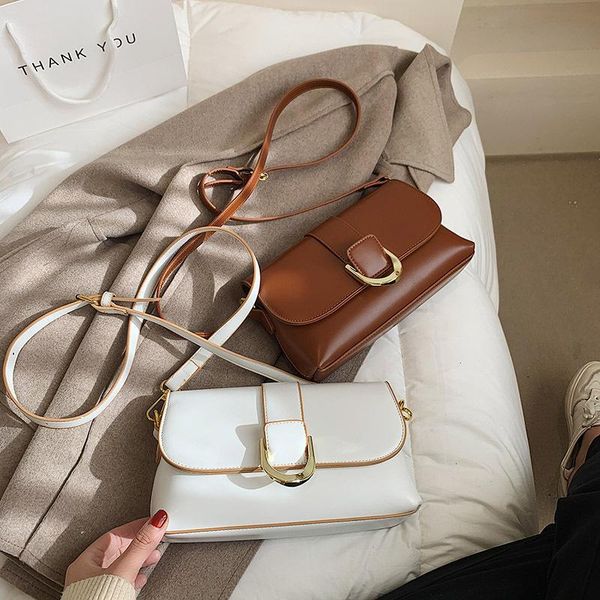 

elegant female square crossbody bag 2021 new pu leather women's designer handbag lock shoulder messenger bags