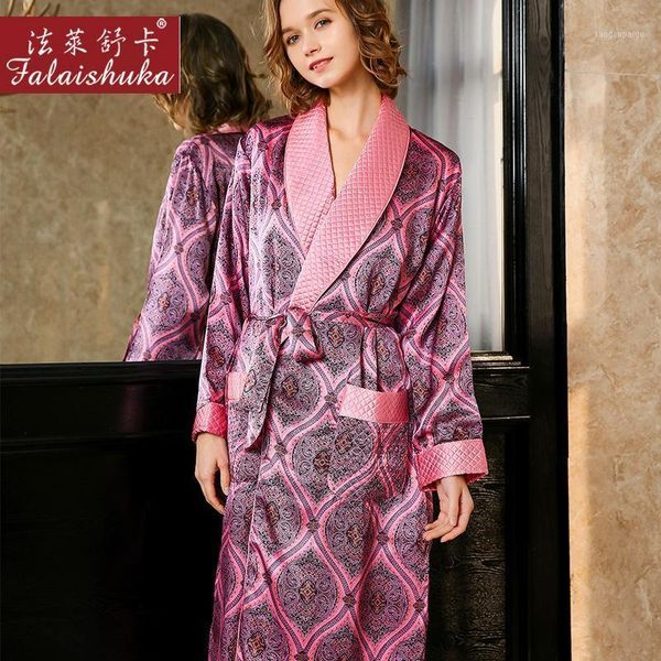 

noble purple winter 100% genuine silk dressing gown women robes nightgowns thicken plaid mulberry s5658 women's sleepwear, Black;red