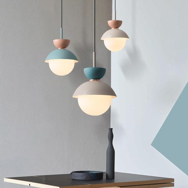 

pendant lamps modern lamp nordic glass ball light fixtures hanging suspension kitchen dining bedroom home decor luminaire chandelier