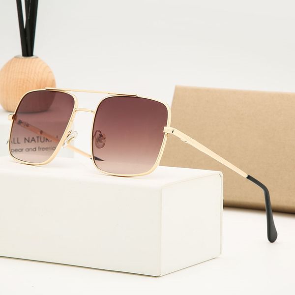

2021 fashion sunglasses womens mens designer goggle sun glasses vintage metal frame square with box, White;black