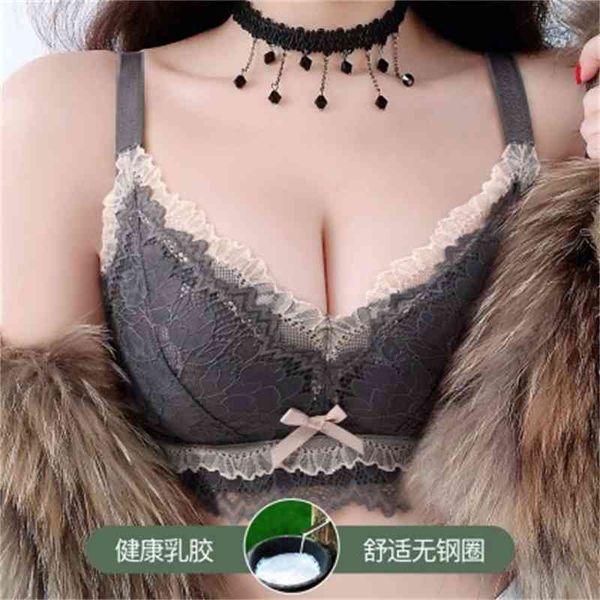 

lace contrast full latex cup large with small bra for women, Red;black